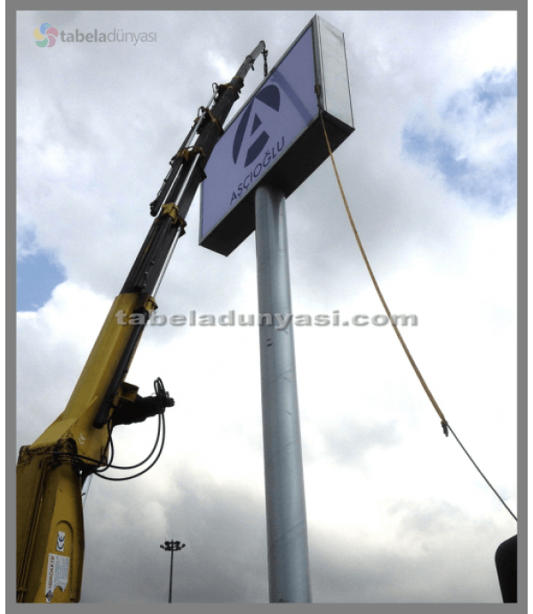 Aşçıoğlu Çift Taraflı Totem Tabela 