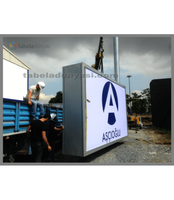 Aşçıoğlu Çift Taraflı Totem Tabela 