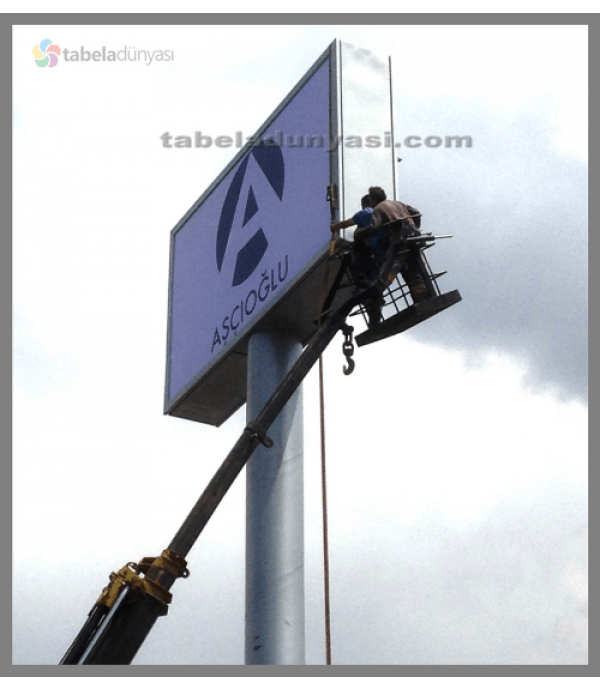 Aşçıoğlu Çift Taraflı Totem Tabela 