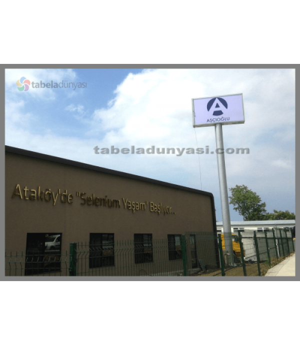 Aşçıoğlu Çift Taraflı Totem Tabela 