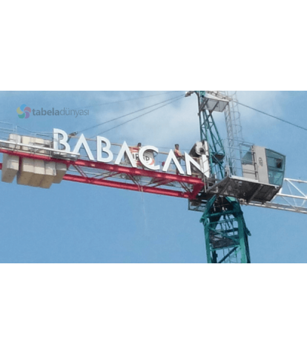 Babacan Holding Kule Vinç Üzerine Işıklı Kutu Harf 