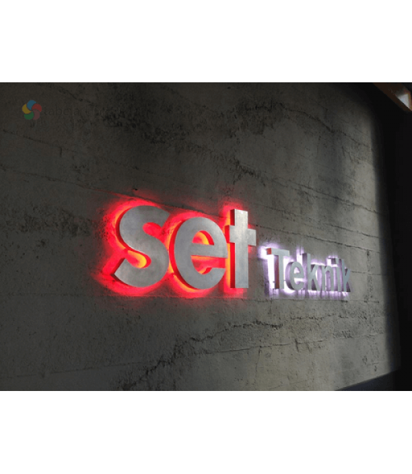 Set Teknik Endirekt Led Aydınlatmalı Eskitme Krom Kutu Harf Uygulamaları