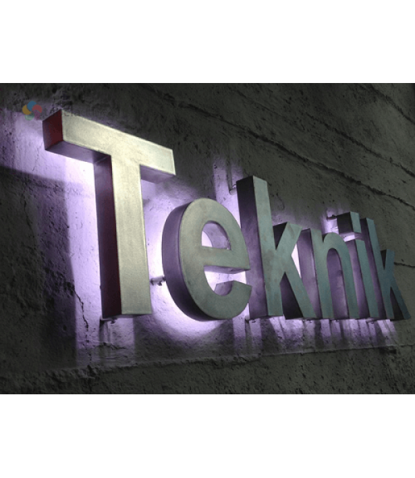 Set Teknik Endirekt Led Aydınlatmalı Eskitme Krom Kutu Harf Uygulamaları