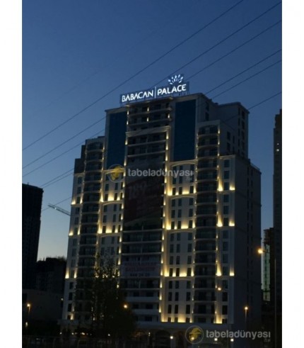 Babacan Palace Işıklı Kutu Harf Kurumsal Çatı Tabelası
