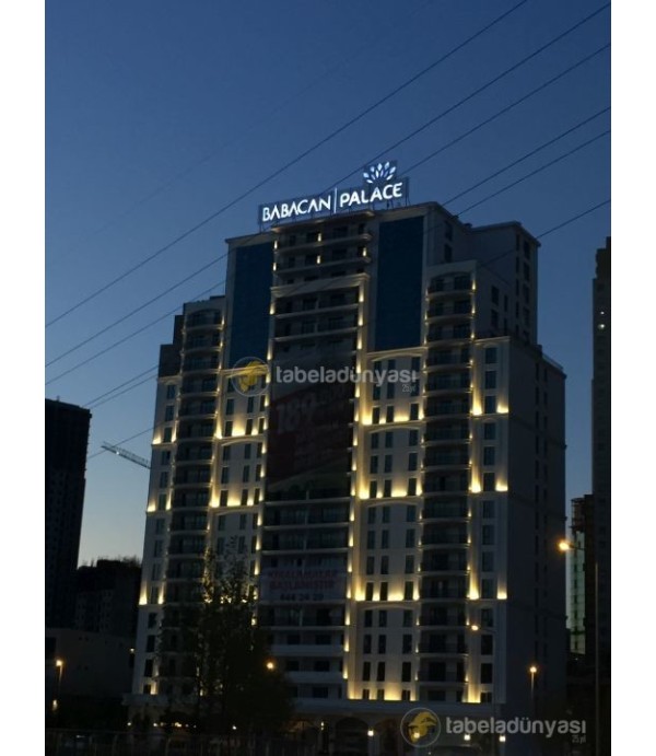 Babacan Palace Işıklı Kutu Harf Kurumsal Çatı Tabelası