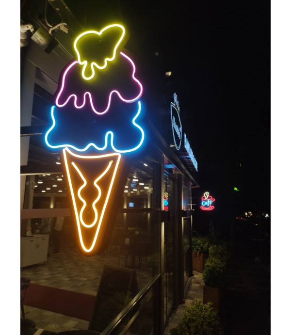 Dondurmacı Neon led Fener Tabela 
