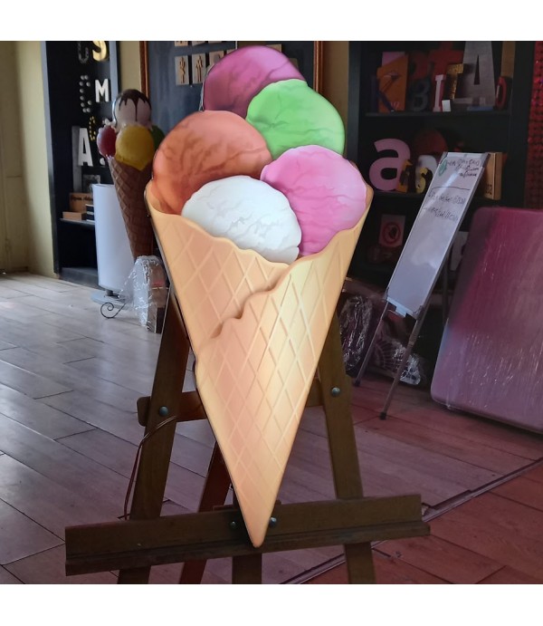 Işıklı Dondurma Logosu Mekanınıza Renk Katın