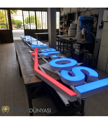 ISO-1A Bau GmbH Almanya Işıklı Kutu Harf Tabela