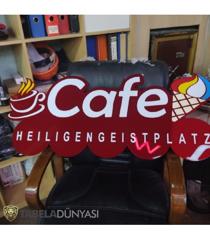 Avusturya Kesme Harf Cafe Tabela