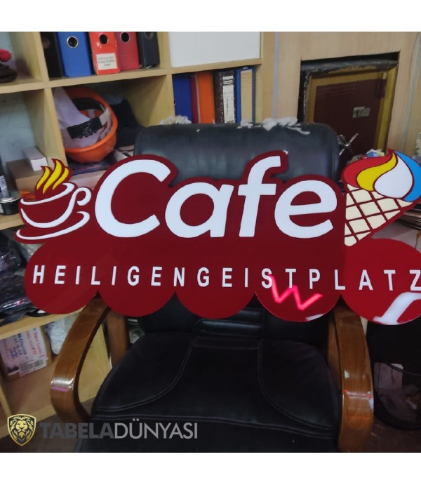 Avusturya Kesme Harf Cafe Tabela