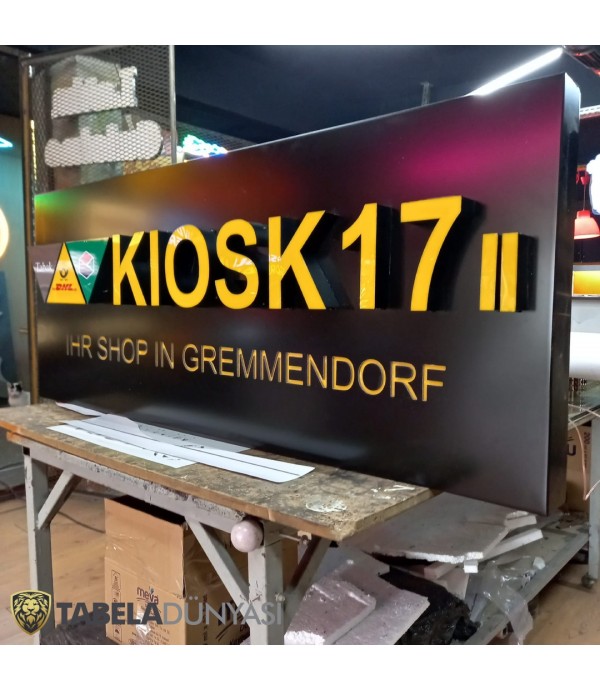 Avusturya Işıklı Kiosk Tabelası