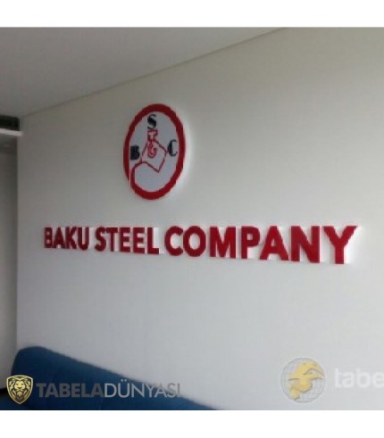 Baku Steel Company Işıksız Kutu Harf Tabela