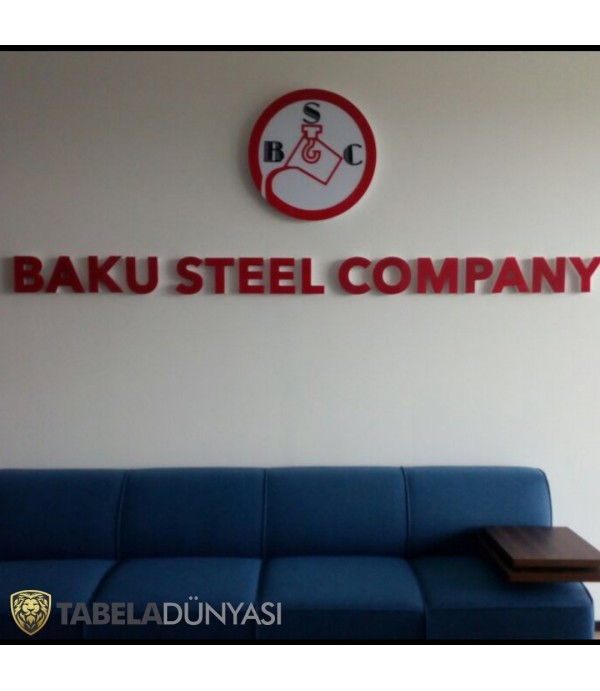 Baku Steel Company Işıksız Kutu Harf Tabela