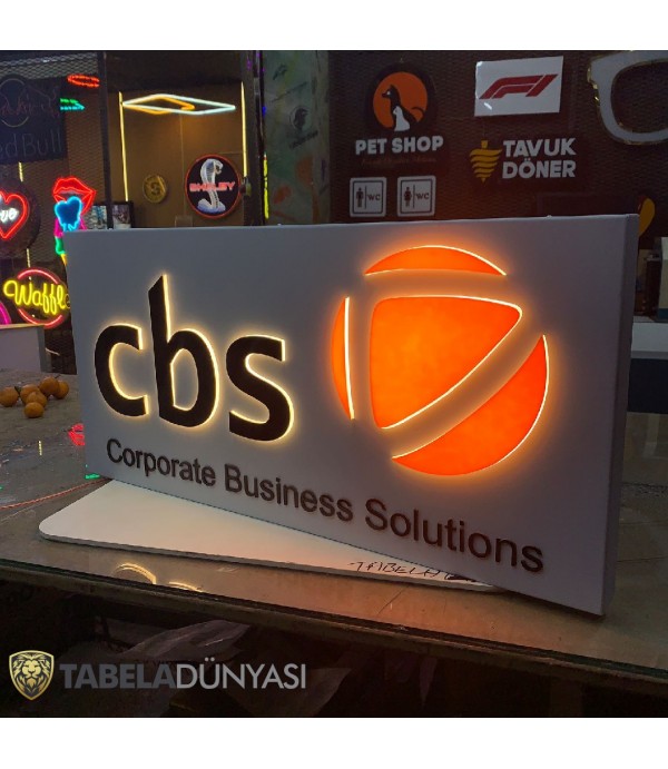 CBS Corporate Business Solutions Endirekt LED Aydınlatmalı Pleksi Tabela