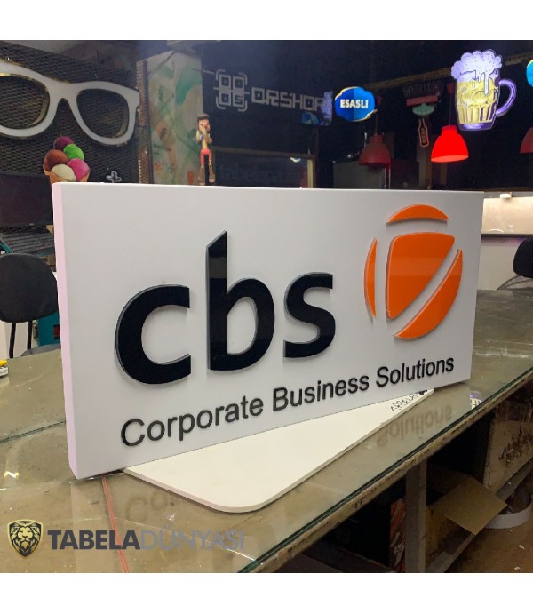 CBS Corporate Business Solutions Endirekt LED Aydınlatmalı Pleksi Tabela