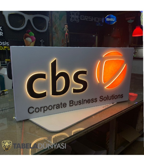 CBS Corporate Business Solutions Endirekt LED Aydınlatmalı Pleksi Tabela