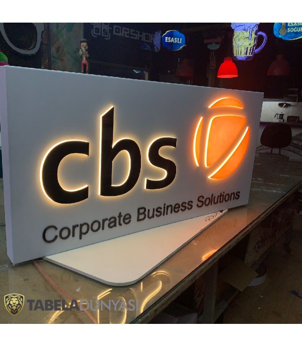 CBS Corporate Business Solutions Endirekt LED Aydınlatmalı Pleksi Tabela