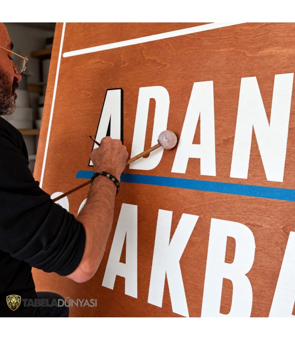 Adana Ocakbaşı Ahşap Işıklı Tabela
