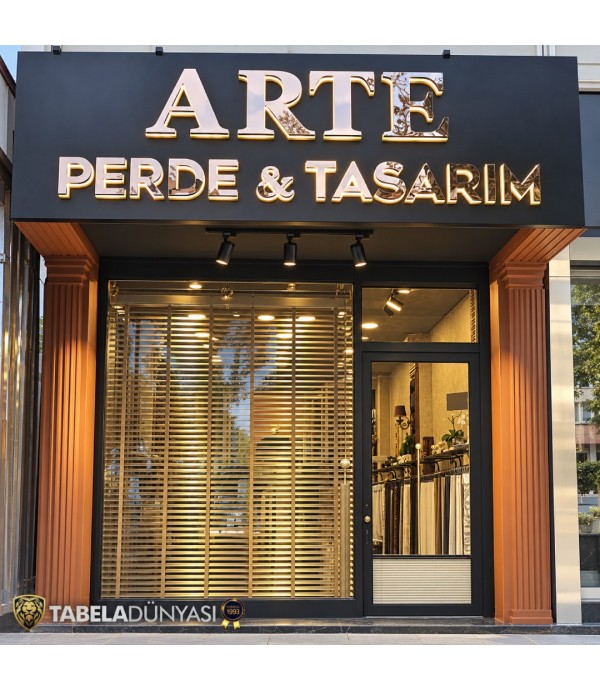 ARTE Perde Tasarım Işıklı Tabela