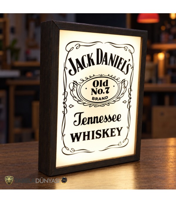 Jack Daniel’s Small Light Box | Ahşap Çerçeveli Işıklı Kutu