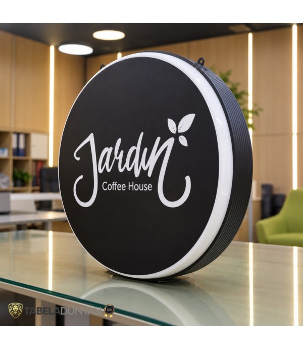 Jardin Coffee Hause 62 cm Işıklı Hazır Daire Tabela