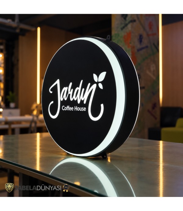 Jardin Coffee Hause 62 cm Işıklı Hazır Daire Tabela