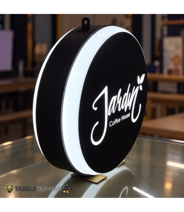 Jardin Coffee Hause 62 cm Işıklı Hazır Daire Tabela