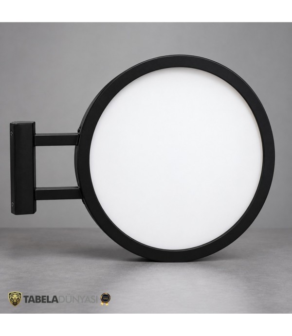 LED Aydınlatmalı Işıklı Hazır Daire Tabela: 50 cm Model