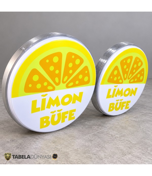 Limon Tek Taraflı 92 lik Işıklı Daire Hazır Tabela