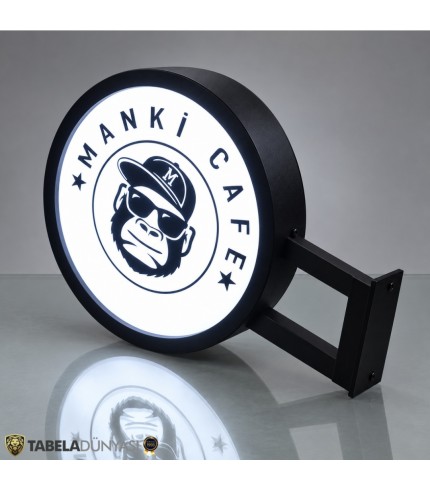 Manki Cafe Fileli Işıklı Daire Hazır Tabela