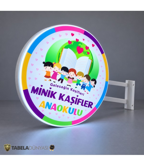 Minik Kaşifler Anaokulu daire hazır tabela