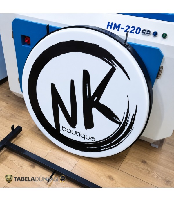 NK Boutiqe çift taraflı daire hazır tabela