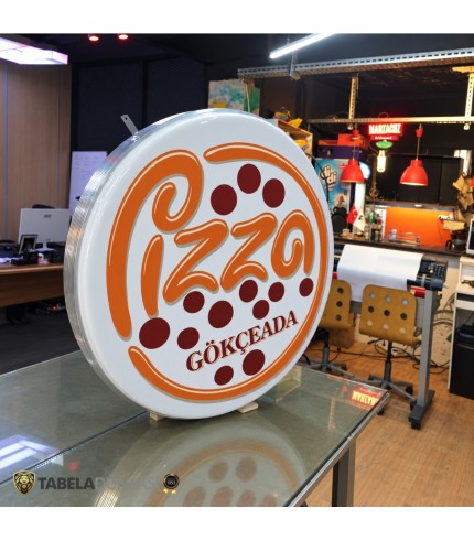 Pizza Gökçeada Işıklı Hazır Daire Tabela