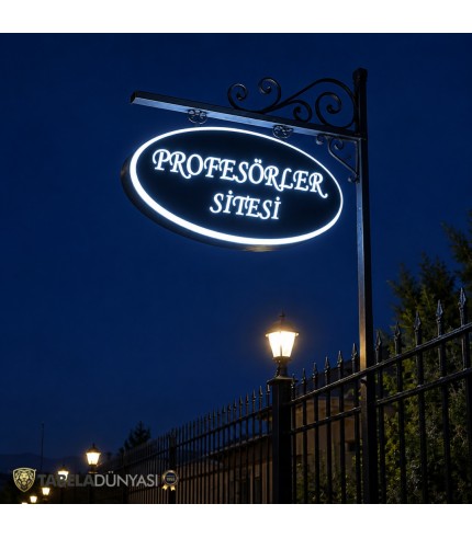 Profesörler Sitesi Işıklı Elips Hazır Tabela