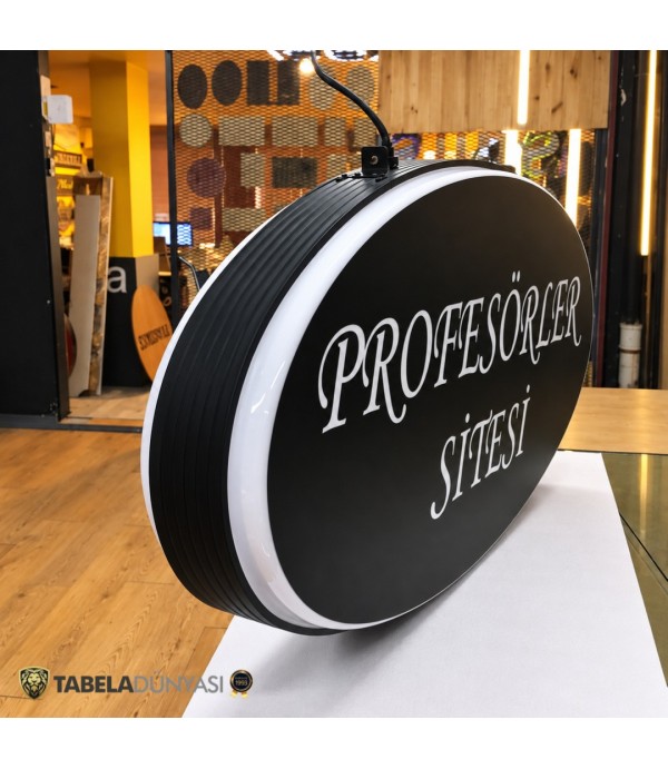 Profesörler Sitesi Işıklı Elips Hazır Tabela