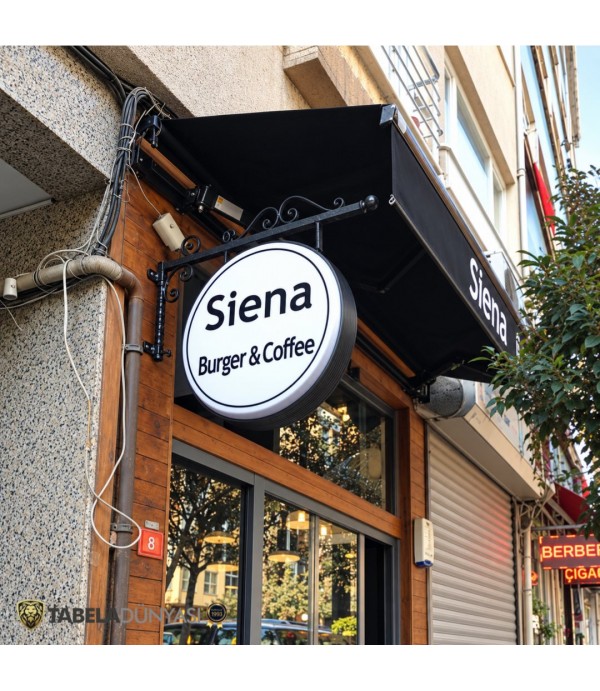 Siena Burger&Coffe Beşiktaş Işıklı Çift Taraflı Hazır Tabela