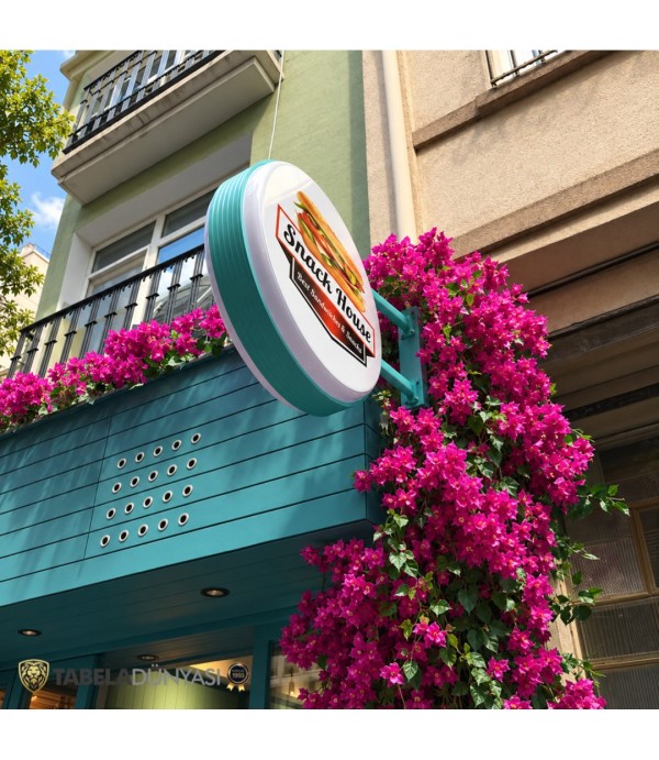 Snack House Işıklı Çift Taraflı Daire Hazır Tabela