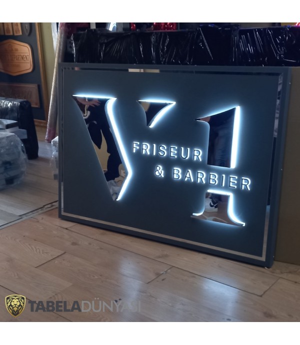 Berlin Friseur Barbier Işıklı Tabela