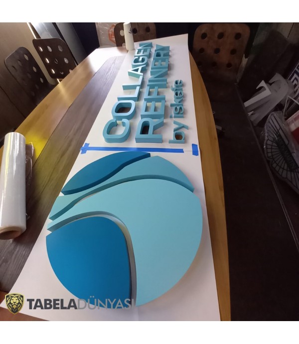 Collagen Refinery by İskefe Işıksız Alüminyum Kutu Harf Tabela