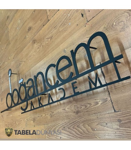 Doğancem Akademi Metal Kesme Harf Alın Tabelası