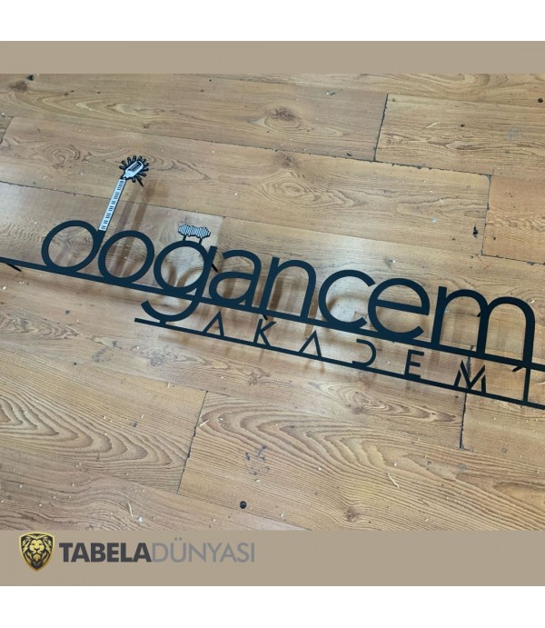 Doğancem Akademi Metal Kesme Harf Alın Tabelası