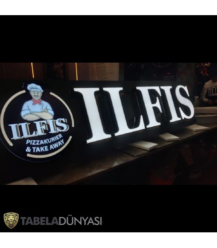 Iflis Pizzakurier Almanya Işıklı Kutu Harf Tabela