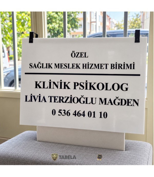 Livia Terzioğlu Mağden Klinik Psikolog Tabelası