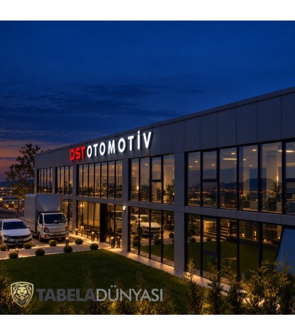 DST Otomotiv  Tuzla çift cephe ışıklı alın tabelası