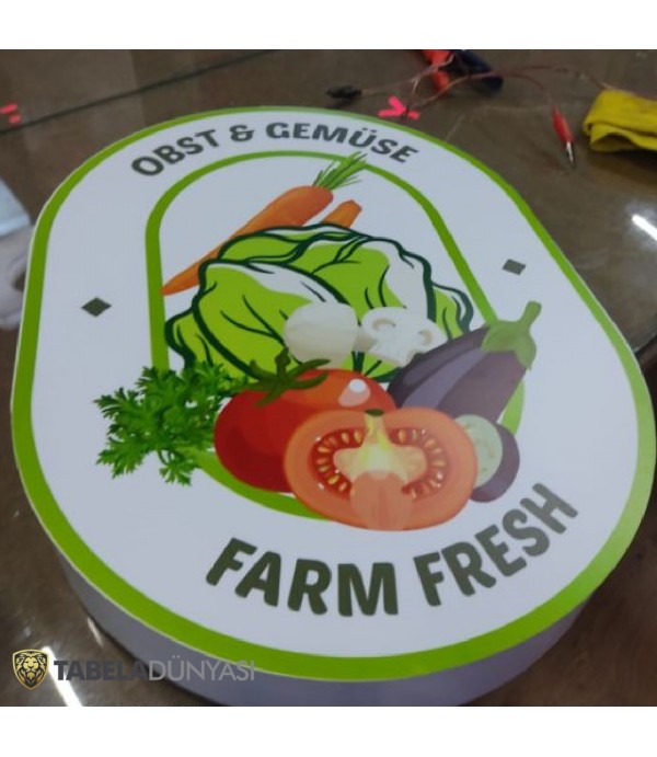 Yurt Dışı Şarküteri İçin Işıklı Kutu Logo Üretimi ve Şablonlu Sevkiyat