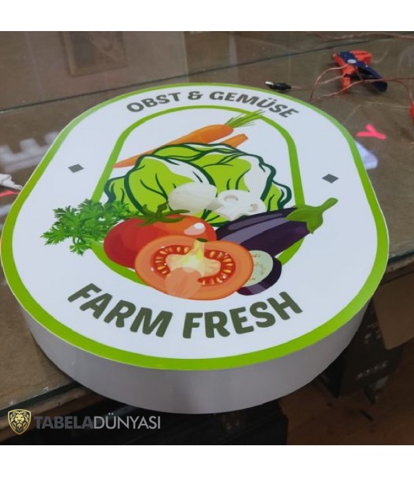 Yurt Dışı Şarküteri İçin Işıklı Kutu Logo Üretimi ve Şablonlu Sevkiyat