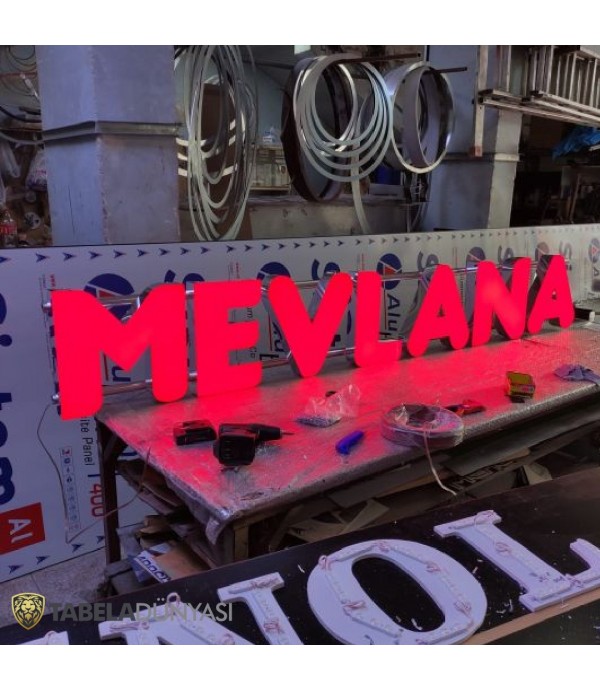 Mevlana Almanya Işıklı Kutu Harf Tabela