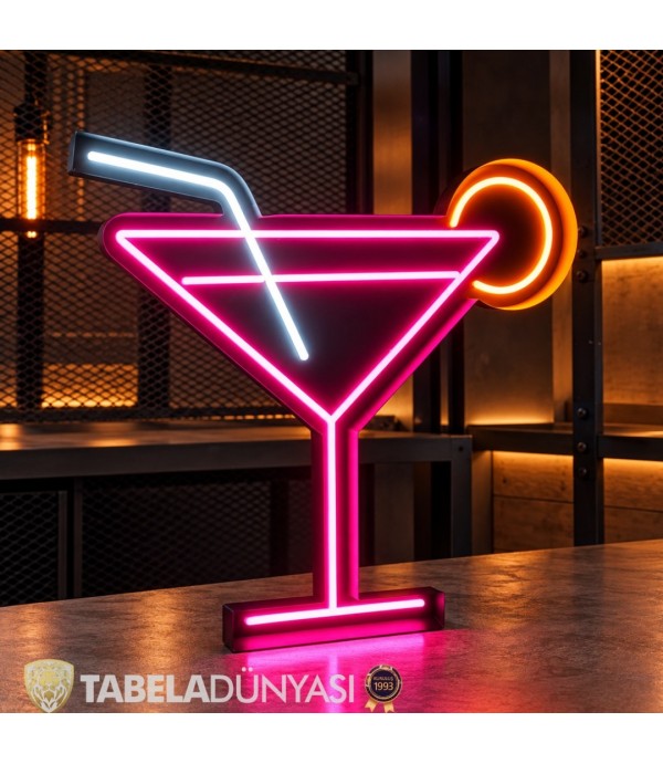 Bra Lounge Bar Almanya Ters Tava Neon Hortum LED Tabela