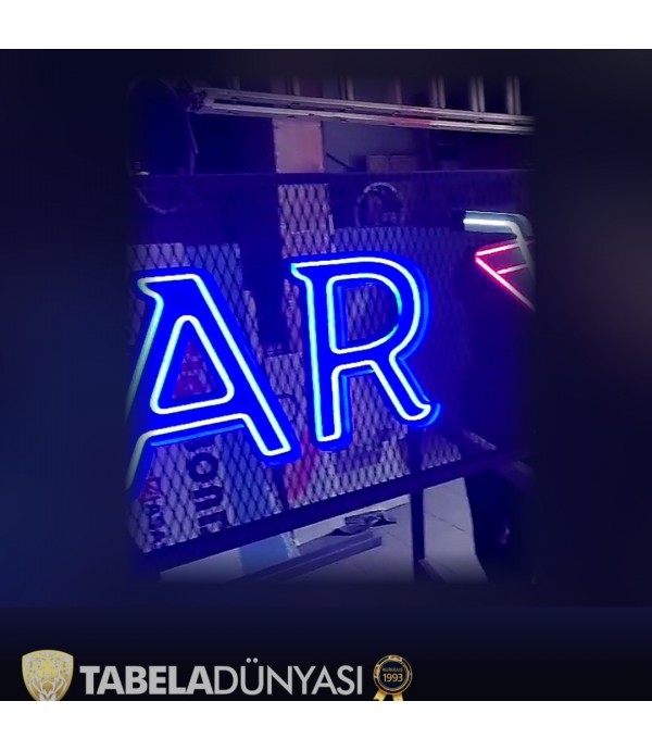 Bra Lounge Bar Almanya Ters Tava Neon Hortum LED Tabela
