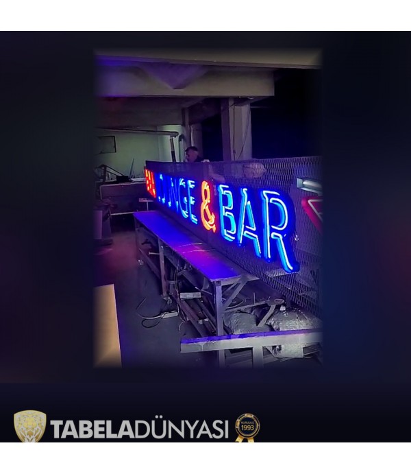 Bra Lounge Bar Almanya Ters Tava Neon Hortum LED Tabela